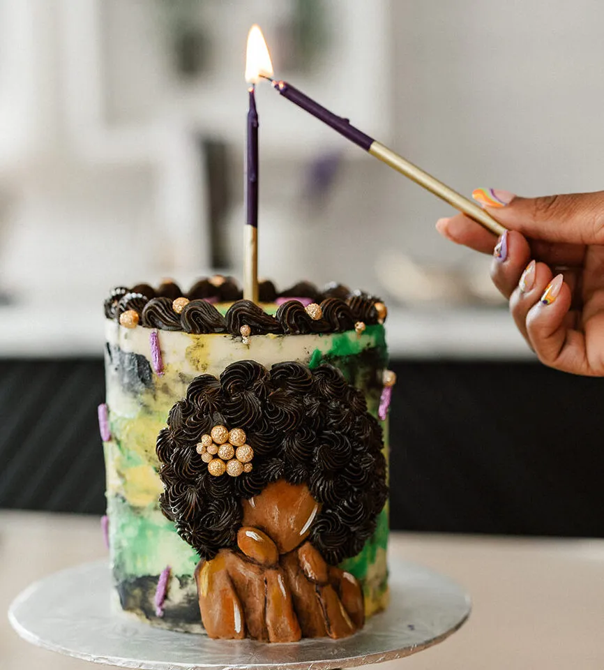 Custom birthday cake designed and decorated by The Dessert Artist