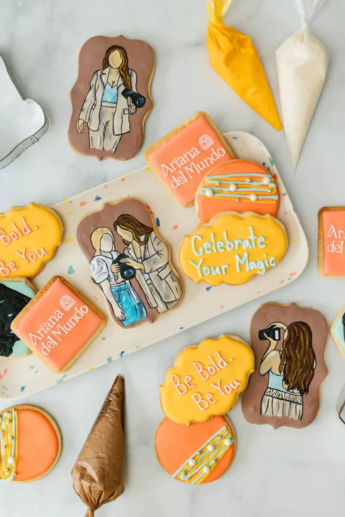 Custom sugar cookies designed for a client event in Kitchener-Waterloo